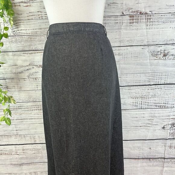 Denim & Co Skirt Plus size 1X Black Denim Jean Long Straight Floral Embroidery - Picture 3 of 14